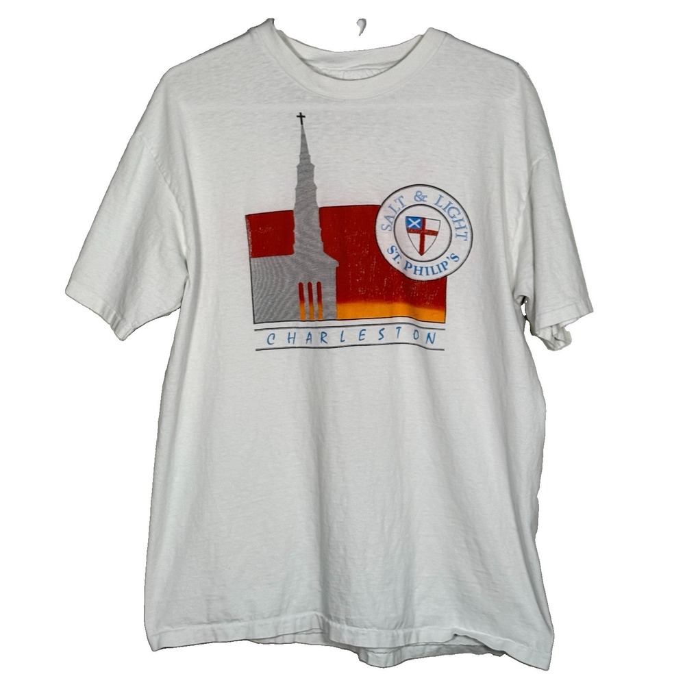 Vintage 80s Charleston SC T-Shirt XL Single Stitch St Philips Haynes Beefy T USA